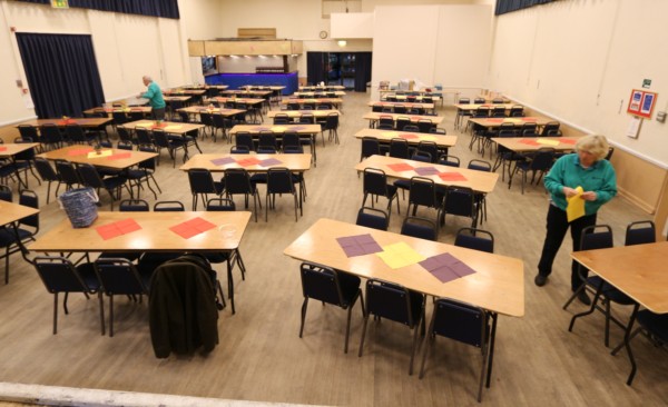 Preparing the hall