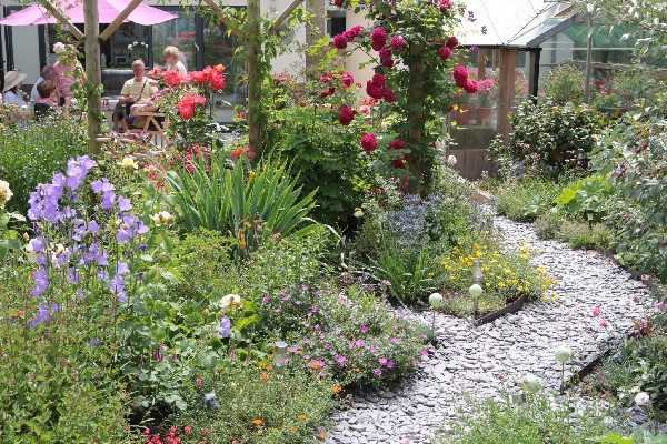 One of the many splendid gardens open on the day