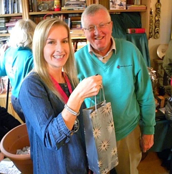 The Mayor Cllr Mrs Kelly Webb wins 2nd prize in raffle